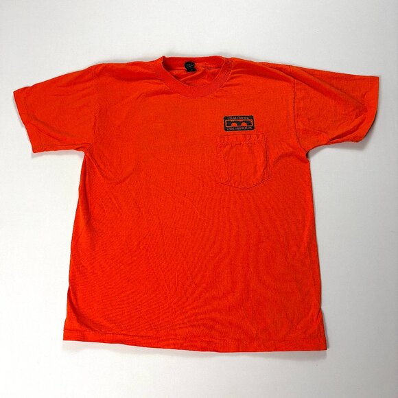 Vintage Matthews Studio Equipment Shirt Orange Sz M/L Film Audio Video Anvil - Picture 1 of 8
